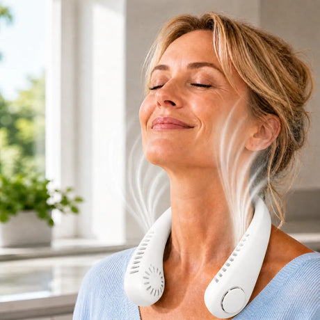 NekFan - Tragbarer Aufladbarer Nackenventilator für Direkte Kühlung – Ansicht 11