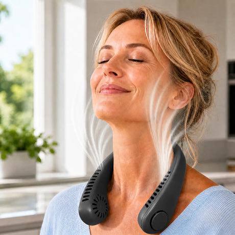 NekFan - Tragbarer Aufladbarer Nackenventilator für Direkte Kühlung – Ansicht 14