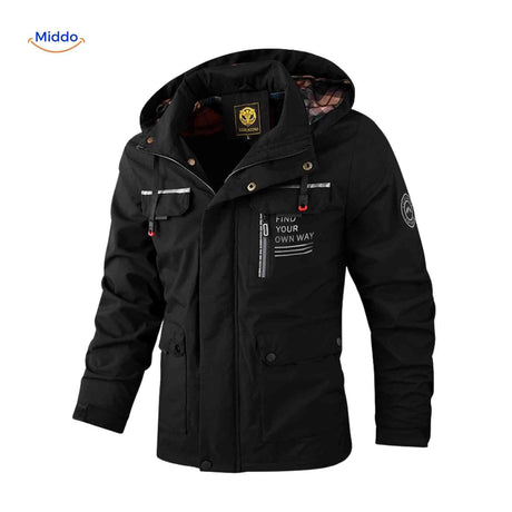 NordGuard isolierte Herren-Winterjacke mit Kapuze und Reißverschlusstaschen