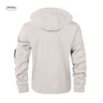 NordGuard hellbeige wasserabweisende Herren-Winterjacke mit Kapuze und elastischen Bündchen