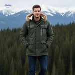 NordGuard hellgraue wasserabweisende Herren-Outdoorjacke mit Reißverschlusstaschen und Futter