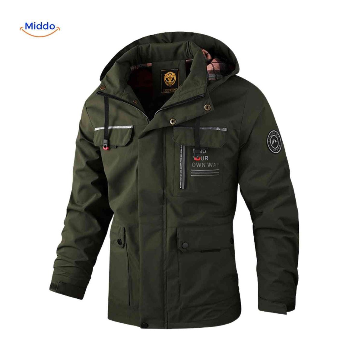 NordGuard wasserabweisende Herren-Winterjacke mit mehreren Taschen