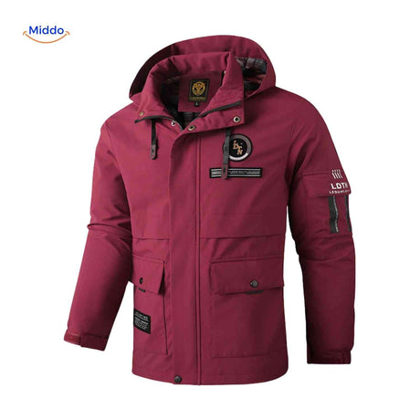 NordGuard wasserdichte Herren-Winterjacke mit Kapuze und mehreren Taschen