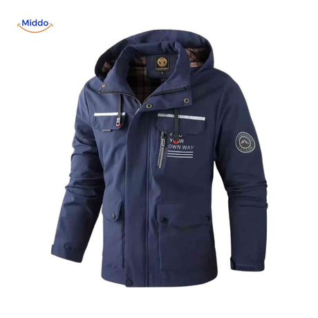 NordGuard wasserdichte Herren-Winterjacke mit Kapuze und Reißverschlusstaschen