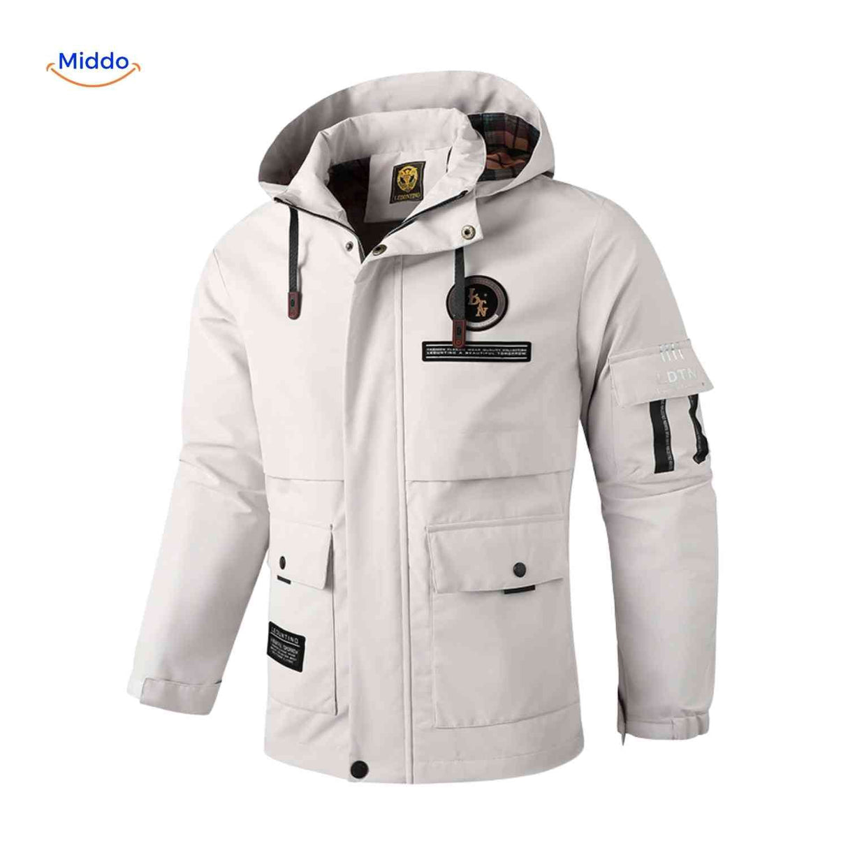 NordGuard wasserdichte Herren-Winterjacke mit Kapuze und Eingrifftaschen