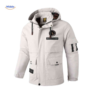 NordGuard wasserdichte Herren-Winterjacke mit Kapuze und Eingrifftaschen