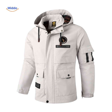 NordGuard wasserdichte Herren-Winterjacke mit Kapuze und Eingrifftaschen