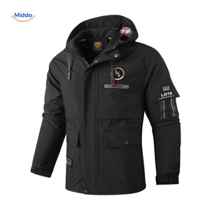 NordGuard wasserdichte Herren-Winterjacke mit Kapuze und Utility-Taschen