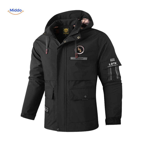 NordGuard wasserdichte Herren-Winterjacke mit Kapuze und Utility-Taschen