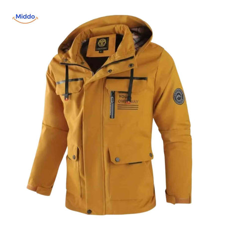 NordGuard wasserdichte Herren-Outdoorjacke mit Kapuze und Brusttasche