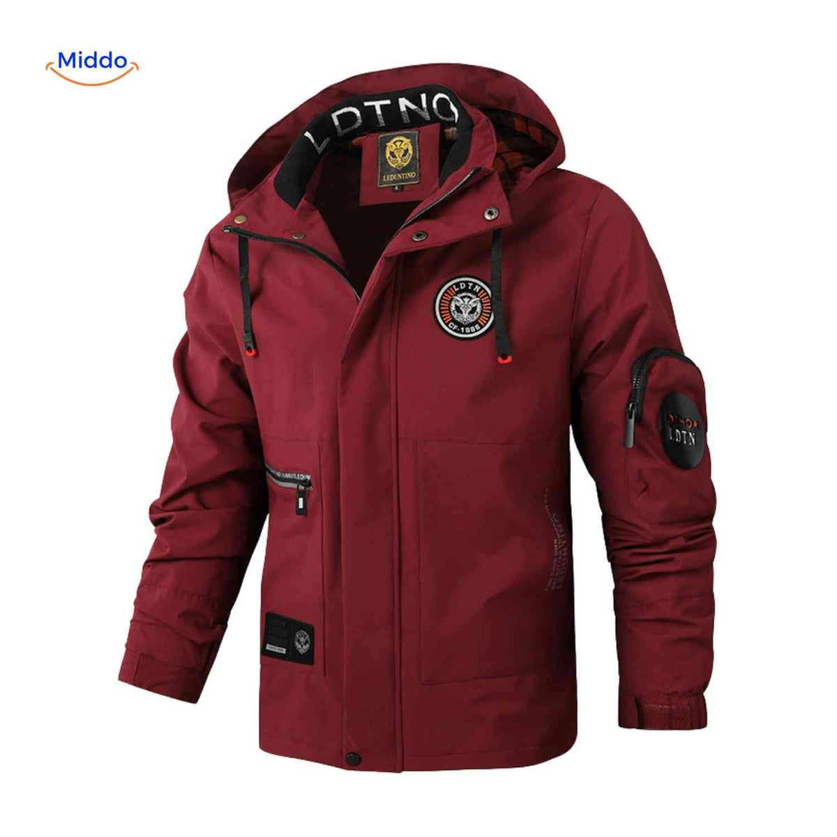 NordGuard winddichte Herren-Outdoorjacke mit Kapuze und Eingrifftaschen
