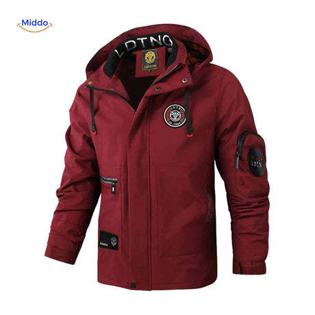 NordGuard winddichte Herren-Outdoorjacke mit Kapuze und Eingrifftaschen