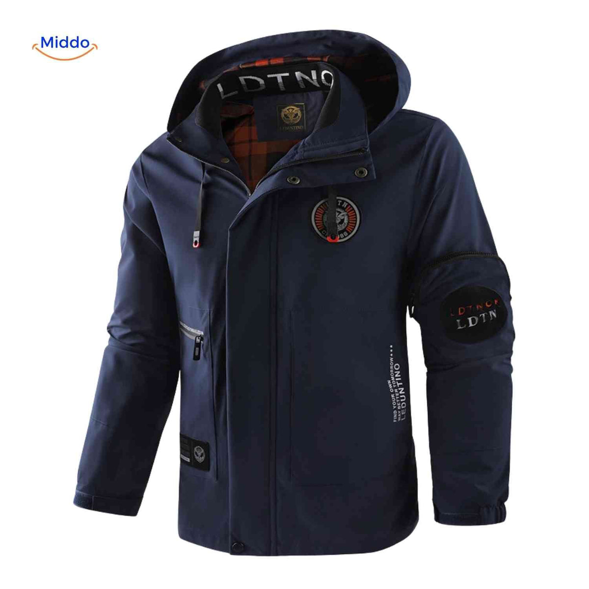 NordGuard winddichte Herren-Winterjacke mit Kapuze und Reißverschluss