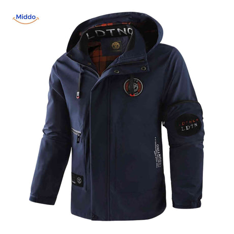 NordGuard winddichte Herren-Winterjacke mit Kapuze und Reißverschluss