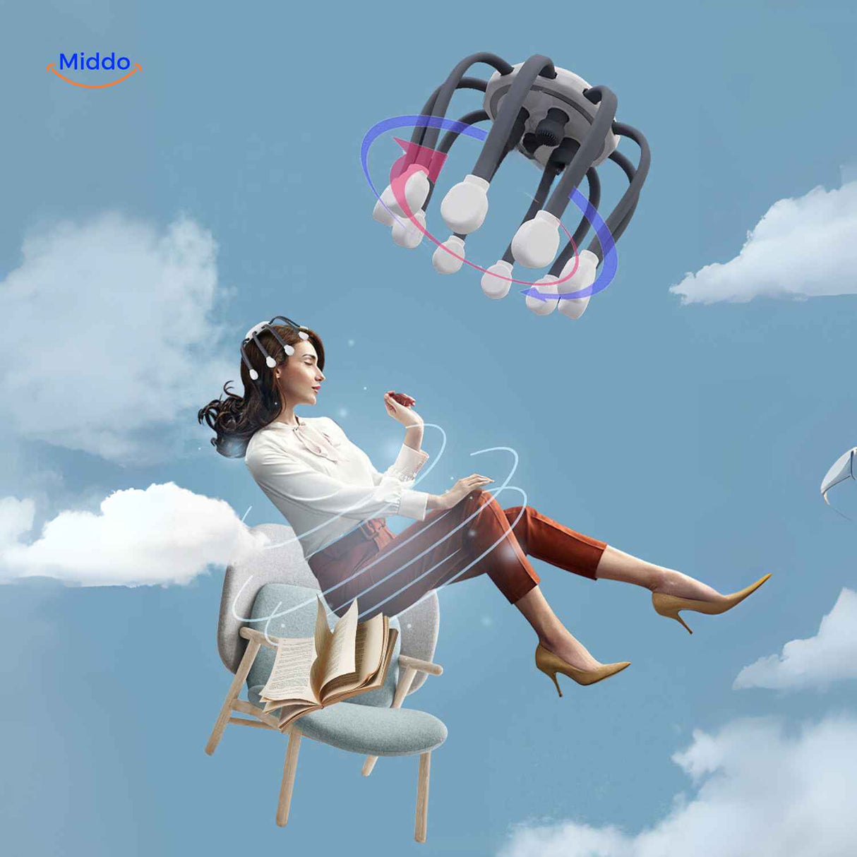 OctoRelax Massager – Elektrischer Kopfmasseur für ultimative Entspannung Erleben Sie mit dem OctoRelax Massager die perfekte Kombination aus Komfort und Entspannung. Gönnen Sie sich eine wohltuende Kopf- und Nackenmassage, die Verspannungen löst und die Durchblutung fördert. Jetzt auf www.middo.de erhältlich!