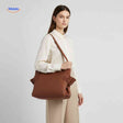 AllesTasche Damen-Crossbody-Tasche aus Leder mit verstellbarem Schulterriemen