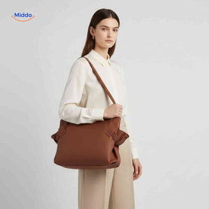 AllesTasche Damen-Crossbody-Tasche aus Leder mit verstellbarem Schulterriemen