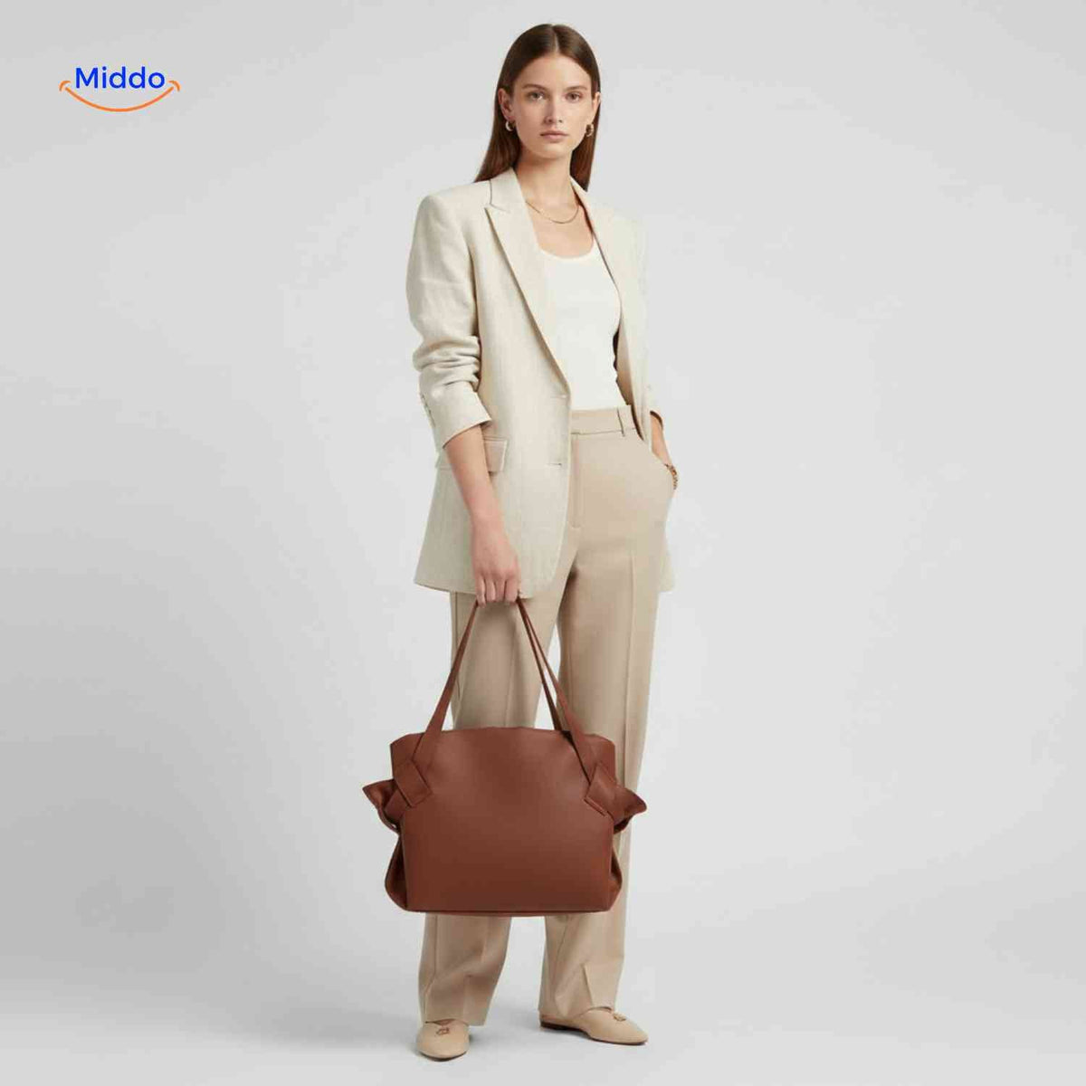AllesTasche geräumige Damen-Handtasche mit Schleifendetail