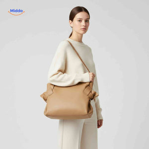 AllesTasche elegante geräumige Damen-Schultertasche aus Leder