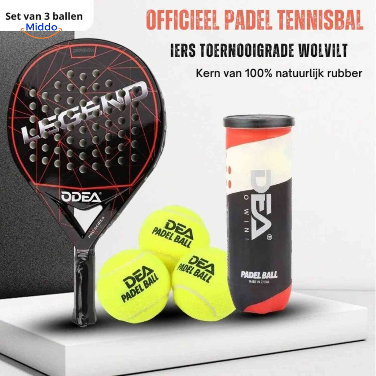 PadelPro Ace- und Tour-Padelbälle in Nahaufnahme