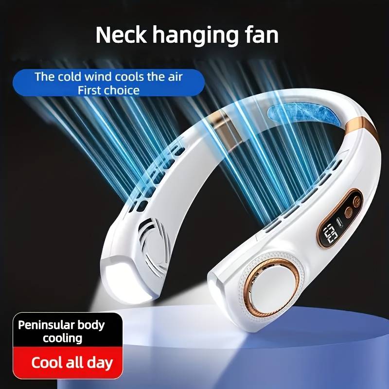 Tragbarer Halsventilator 2.0 PRO hilft an heißen Tagen beim Abkühlen.