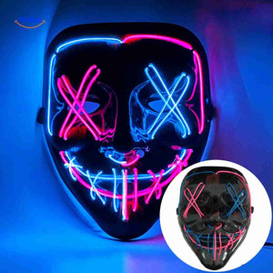 PhantomGlow Gesichtsmaske blau-rosa LED Maske www.middo.de