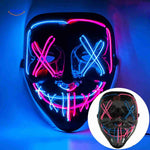 PhantomGlow Gesichtsmaske blau-rosa LED Maske www.middo.de