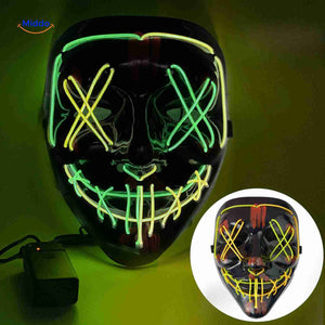 PhantomGlow Gelb-Grün LED-Maske - www.middo.de