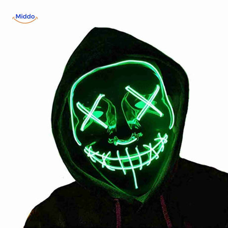 PhantomGlow Maske grün LED-Maske Modell www.middo.de