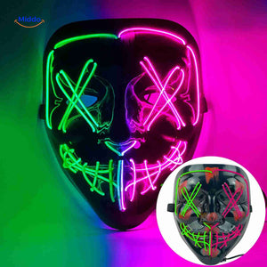 PhantomGlow Maske in Grün, Lila und Rosa – LED-Maske kaufen auf www.middo.de