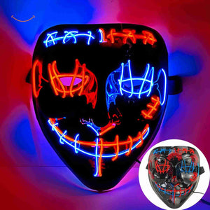 PhantomGlow Maske rot-blau LED Maske www.middo.de