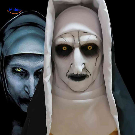 Phantora Nun Maske mit leuchtenden Augen - gruseliges Design | www.middo.de