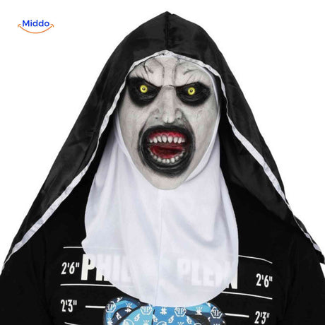 Phantora Nun Maske mit scharfen Zähnen und schreiendem Gesicht - jetzt entdecken auf www.middo.de