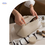 PillowPro Reisetasche beige mit geschlossenem Reißverschluss www.middo.de