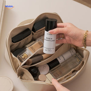 PillowPro Reisetasche Beige stilvolle Make-up Tasche