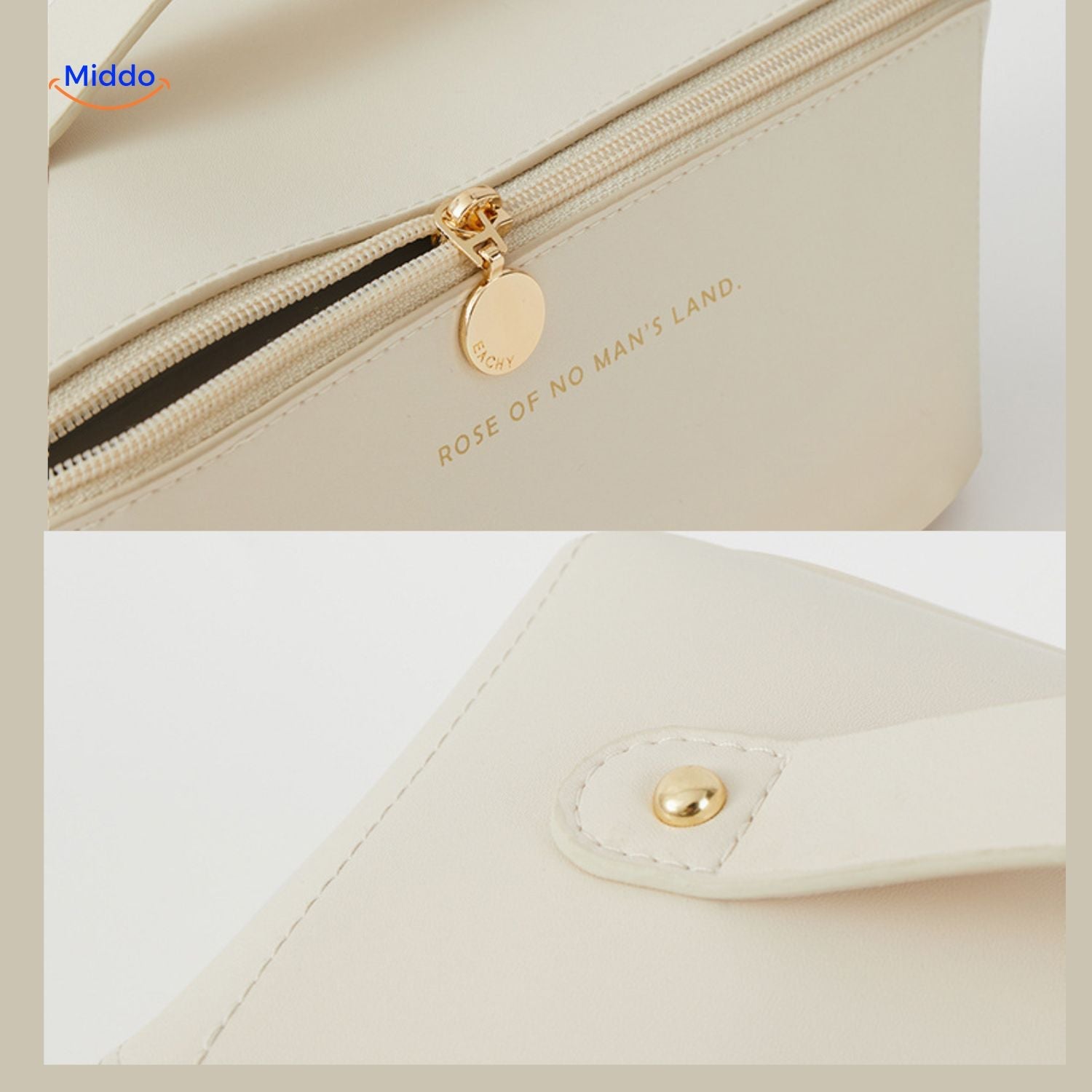 PillowPro Reisetasche mit detailliertem Reißverschluss- und Knopfdesign www.middo.de