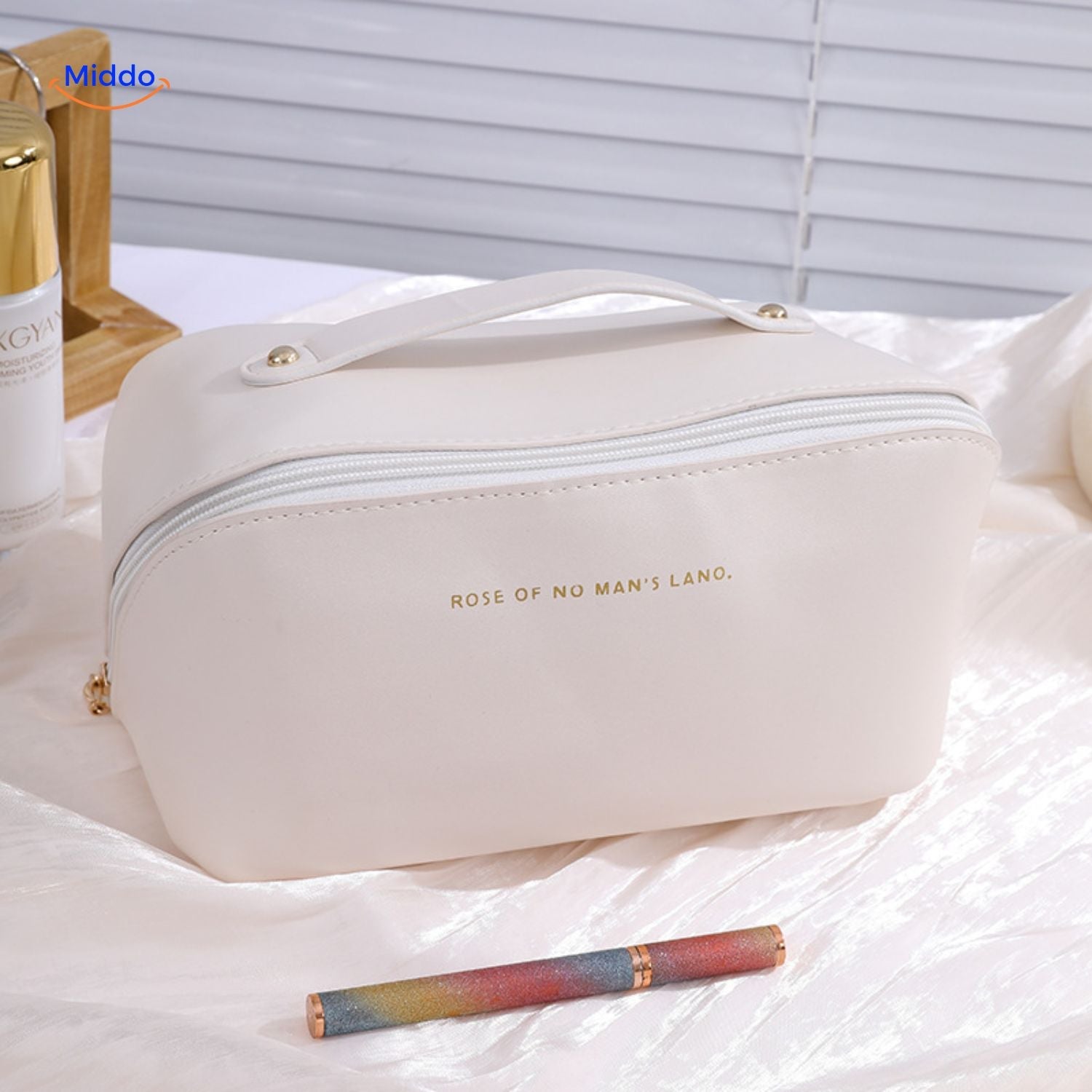 PillowPro Reisetasche leichte weiße Make-up Tasche www.middo.nl