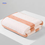 PineappleGrid Badetuch orange weiß gestreift www.middo.nl