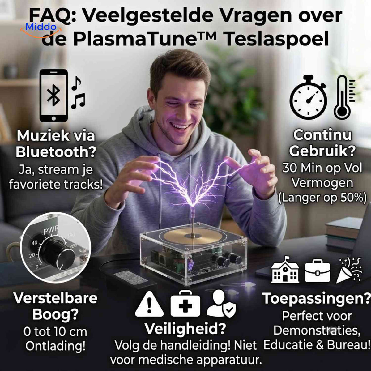 PlasmaTune™ Teslaspule, Produktansicht 14