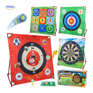 PlaySquare Golfset 4 in 1 - Golfspiel mit Zielscheiben für draußen Entdecken Sie das Spielvergnügen mit dem PlaySquare Golfset 4 in 1! Dieses vielseitige Outdoor-Spielzeug bietet Ihnen zwei aufregende Golfspiele in einem Set. Ideal für die ganze Familie, fördert es nicht nur die motorischen Fähigkeiten, sondern sorgt auch für viel Spaß im Freien. Spielen Sie mit Freunden oder Familie und verbessern Sie gleichzeitig Ihr Golfspiel. Jetzt bestellen und unvergessliche Momente erleben!