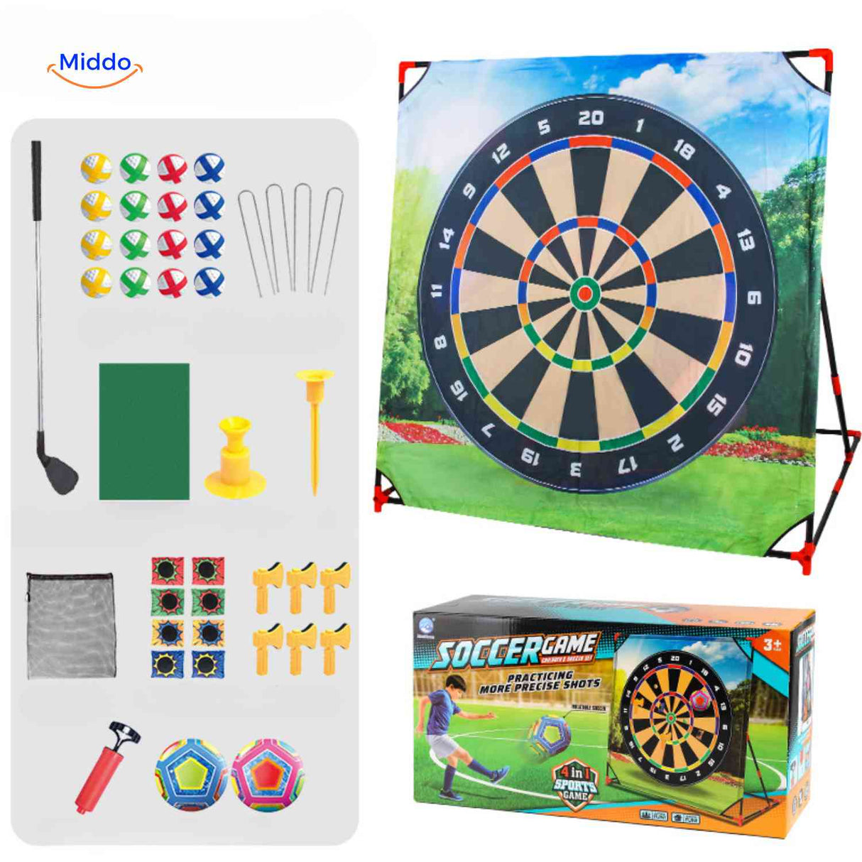 PlaySquare Golfset Dartboard Schießspiel Fußball Golf Präzisionstraining - www.middo.de