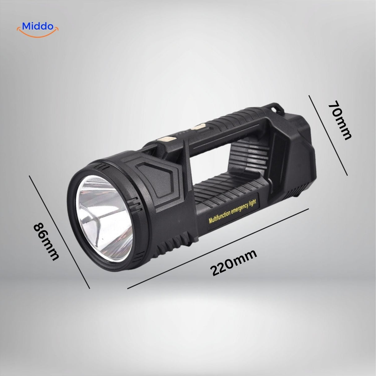 PowerBeam Suchscheinwerfer Ideal für freihändiges Arbeiten www.middo.de