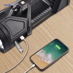 PowerBeam Suchscheinwerfer mit USB-Ladefunktion für Smartphones www.middo.de