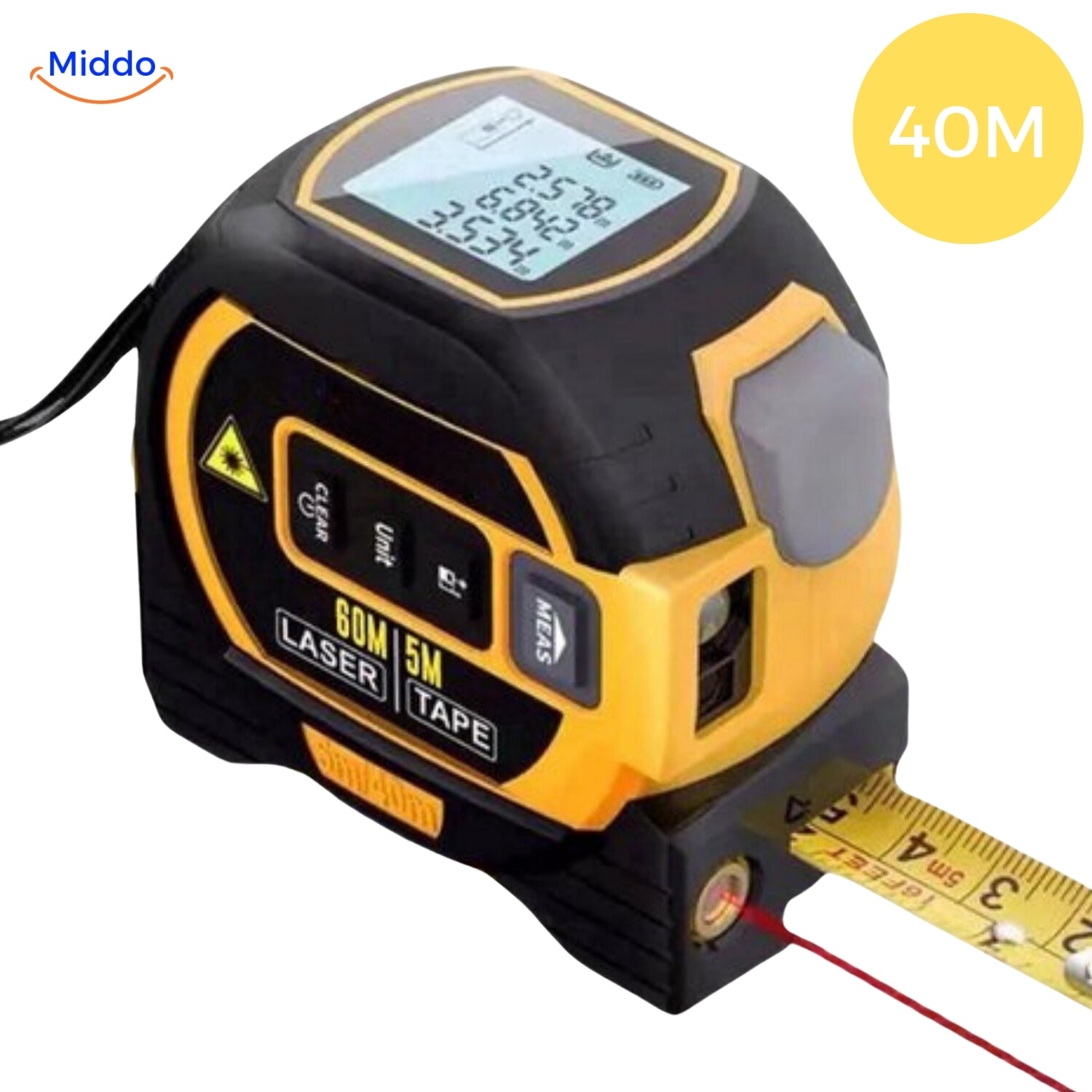 ProMeasure™ Digitale Lasermaßband 3-in-1 - 40 oder 60m Reichweite!