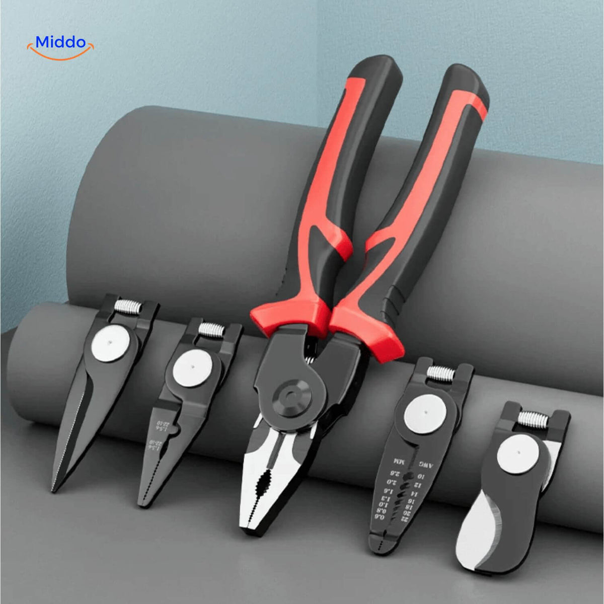 ProTool 6 in 1 Drahtabisolierer Werkzeug mit Multi-Head-Design www.middo.de