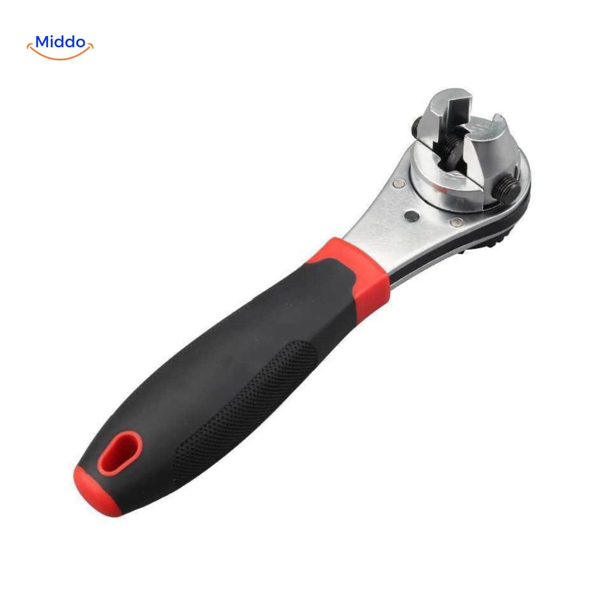 ProTool 6-in-1 Ratschen-Schlüssel für schwere Arbeiten mit rot-schwarzem Griff