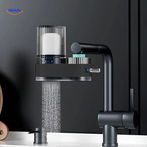 PureFlow Wasserhahn blau mit Filtrationsprozess für Wasser www.middo.de