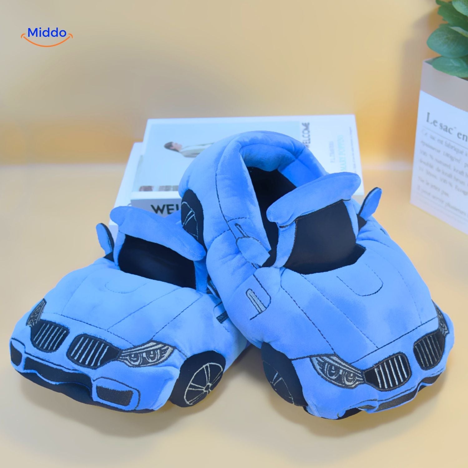 RaceGlide Hausschuhe blaue Auto Oberseite Schuhe