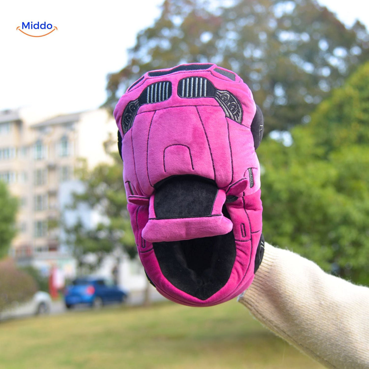 RaceGlide Slippers schwarze Autoschuhe für zu Hause