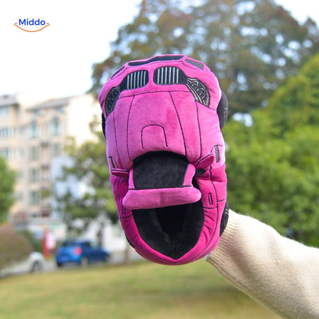 RaceGlide Slippers schwarze Autoschuhe für zu Hause